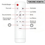 FOCO VENTILADOR LED 4 EN 1