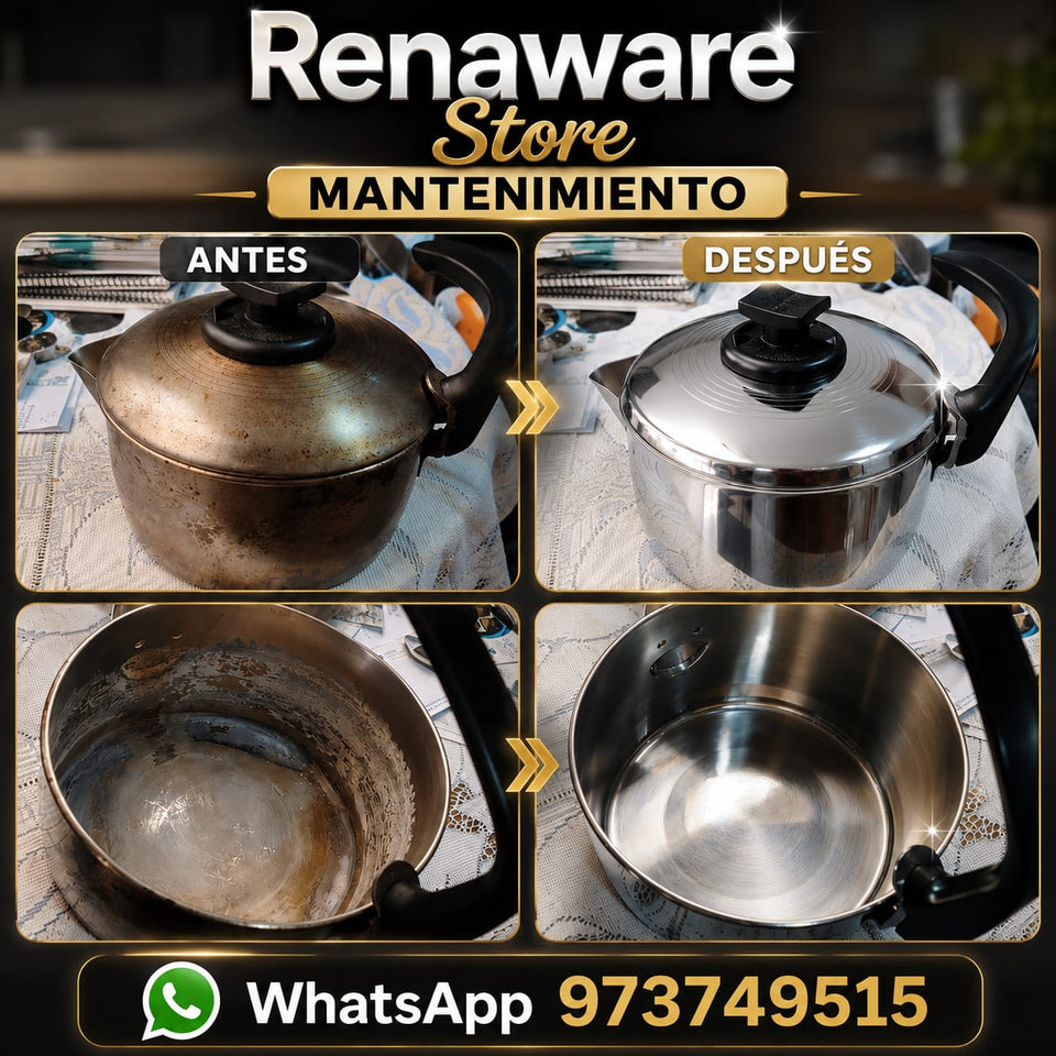 ¡Devuélvele el brillo a tus ollas Renaware de acero inoxidable! ✨🍲