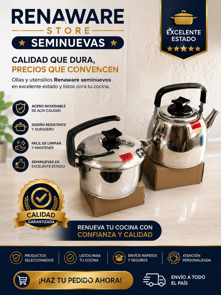 🔥⭐🔥⭐ Tetera Renaware Seminueva – Calidad que perdura 🔥⭐🔥⭐